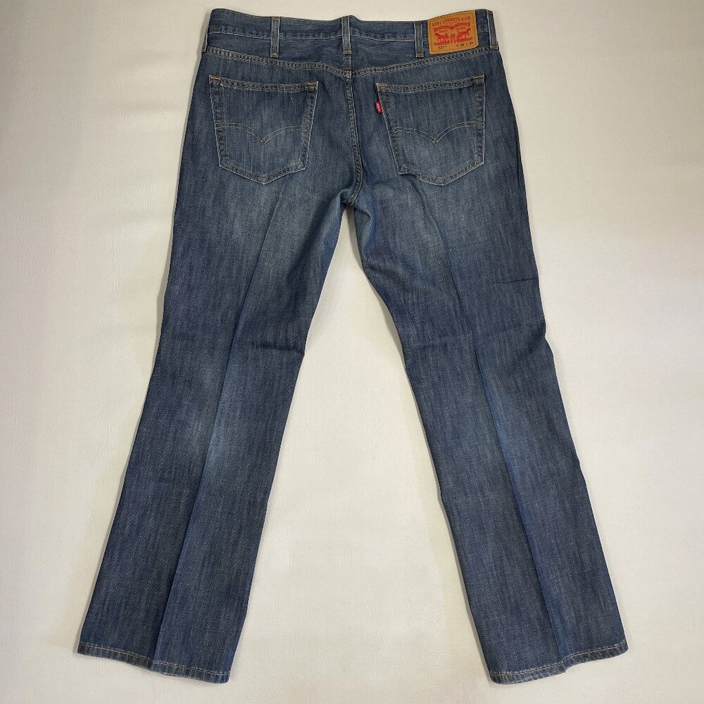Levis 527 Jeans Mens 38x30 Slim Bootcut Blue Cowboy Rodeo Denim Med Wash